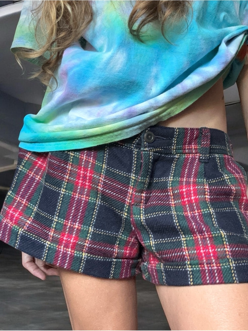 Abercrombie & Fitch Winter Wool Plaid Shorts
